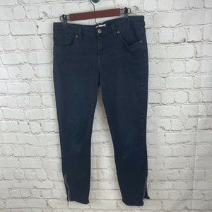 Madewell Black Skinny Skinny Jeans Cropped Ankle Zipper Women’s Size 31